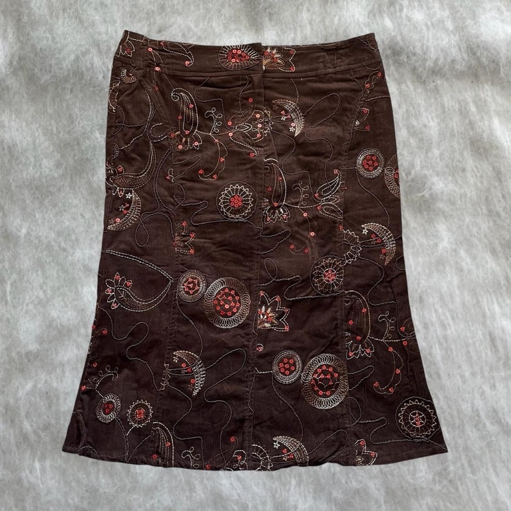 Vintage Y2K Deadstock Sequin Fairy Corduroy Skirt